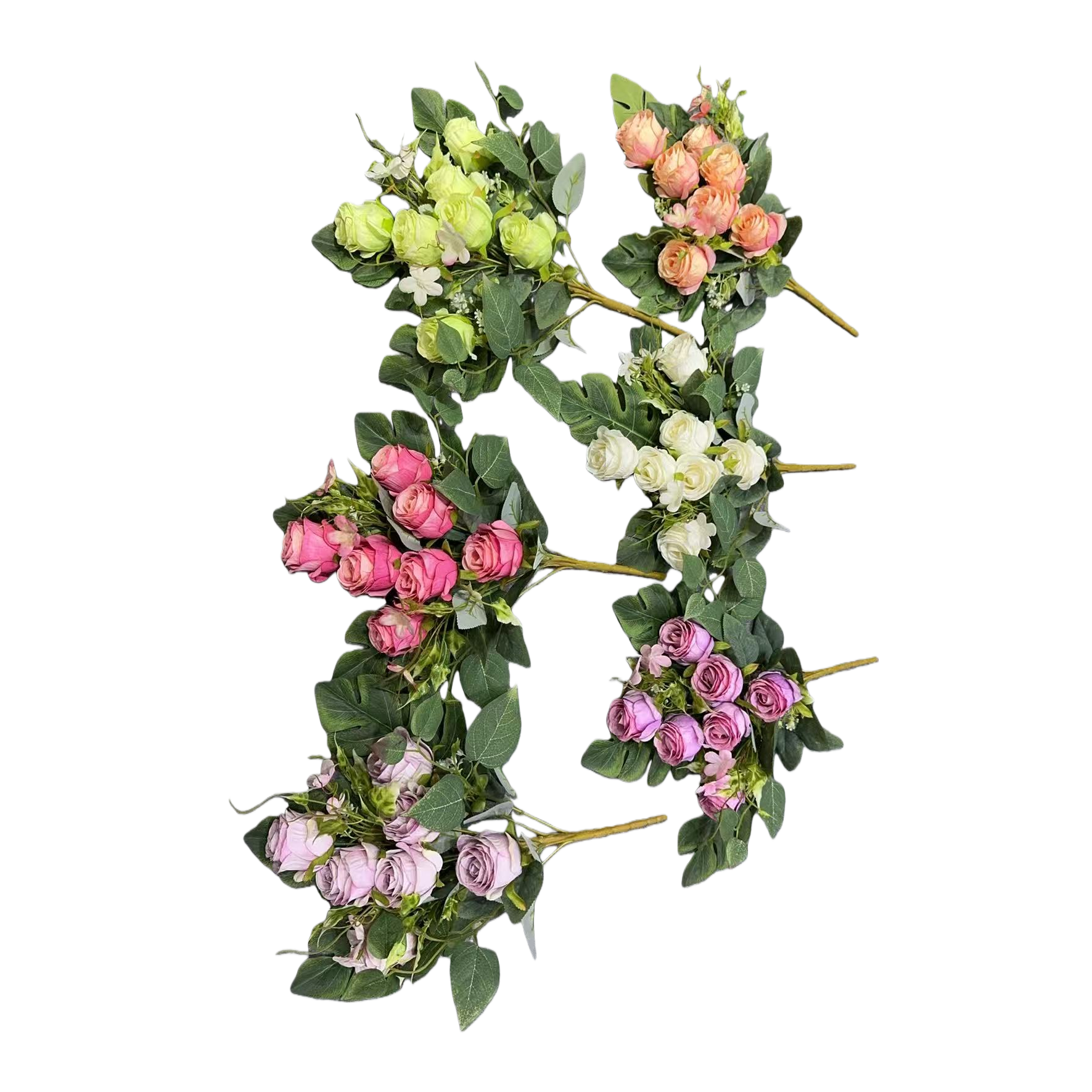 Monet Garden artificial plastic flowers, handcrafted flower materials, artificial flowers 180g Item Picture