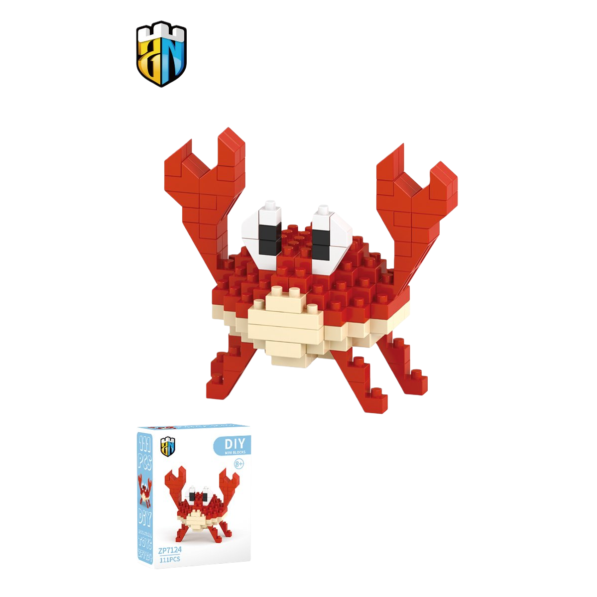 DIY mini crab model with electronic building blocks, Lego water column rocket building block robot supplement pack Item Picture