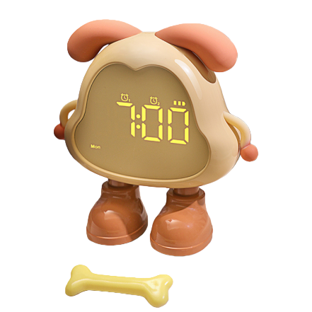 DORA Puppy Alarm Clock, a high-appearance-level alarm clock for girls, a high-volume charging model with a light for students Item Picture