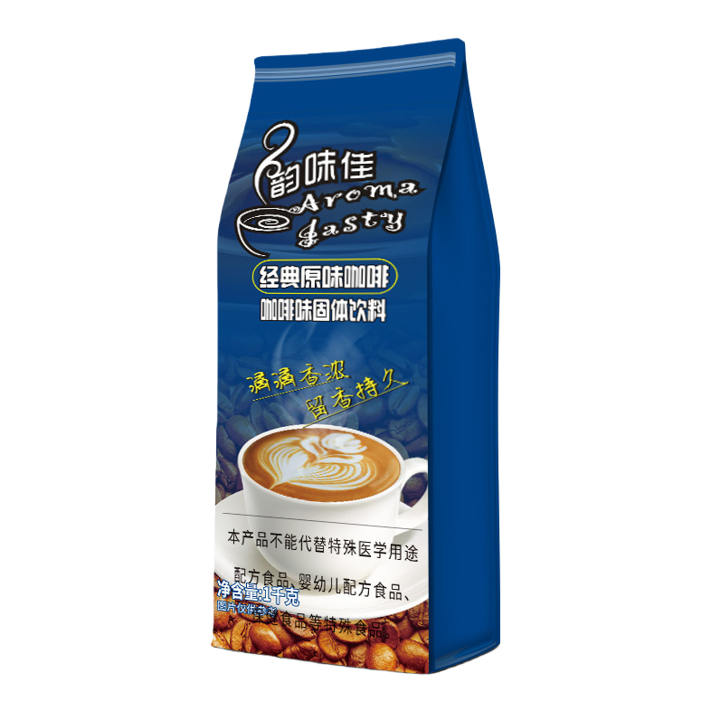 Three-in-one black coffee, original flavor coffee, 1000g coffee powder, commercial beverage raw materials, instant pure coffee Item Picture