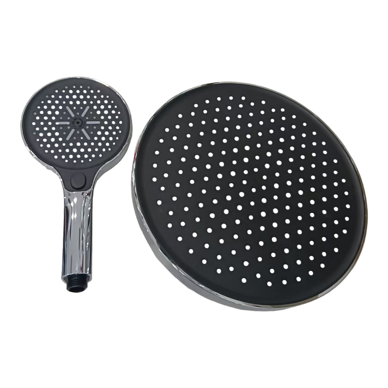 Handheld shower head, electroplated shower head, circular top shower head, hardware faucet shower head Item Picture
