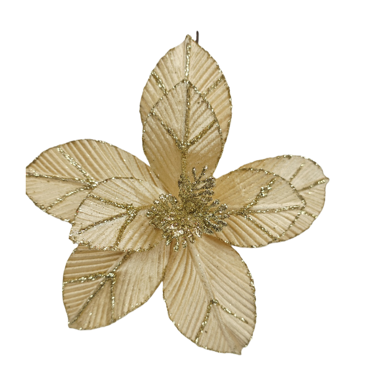 Gold foil flowers, golden decorative flowers, Christmas flower decorations, Christmas decoration atmosphere arrangement Item Picture