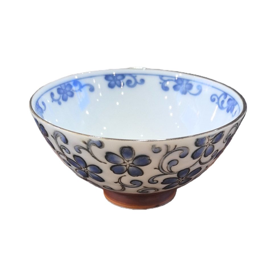 Imported blue and white porcelain melamine salad instant noodle square bowl plastic microwave-heated bowl Item Picture