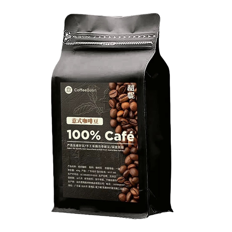 Italian blend coffee beans, American hand-brewed black coffee, dark-roasted coffee bean powder, commercial and household wholesale 454g Item Picture