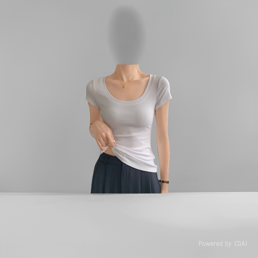 短袖凉感/衣服/中式女装/尾货/莱赛尔T恤女产品图