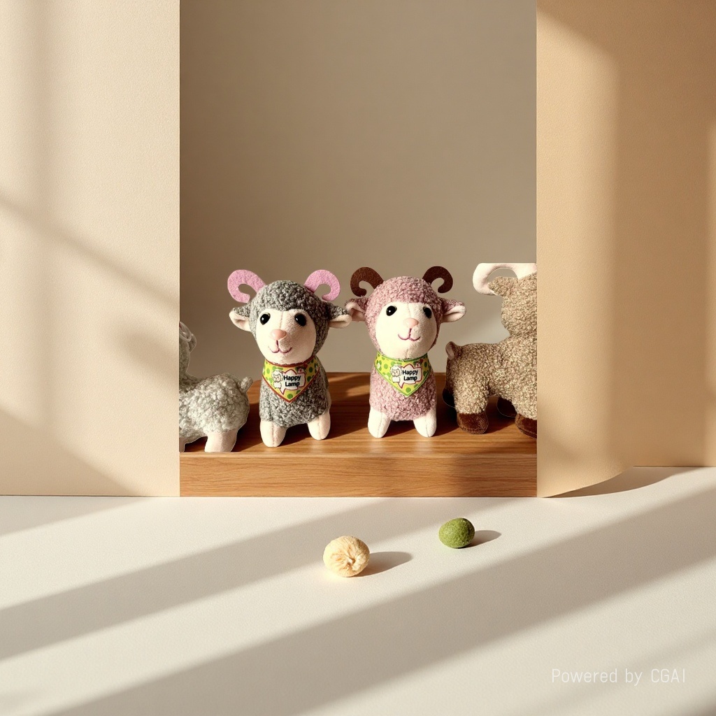 Cute and adorable little sheep figurines, alpaca plush toys, wedding dolls, birthday gifts for girls