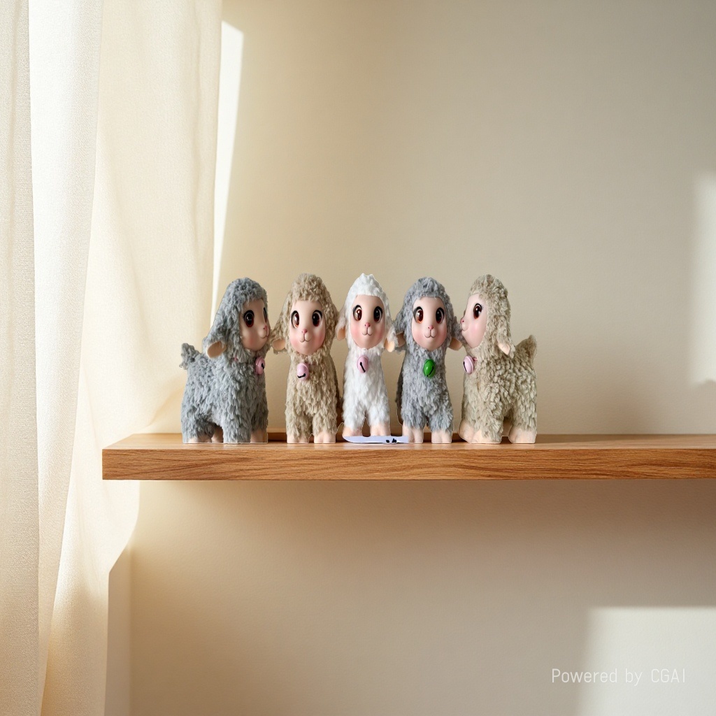 Cute little sheep pendant, plush toy doll, schoolbag hanging ornament, keychain, claw machine doll Application Scenario