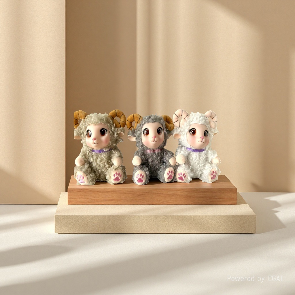 Little sheep dolls, plush toys, bells, little sheep dolls, children's sheep balls, soothing dolls, cross-border