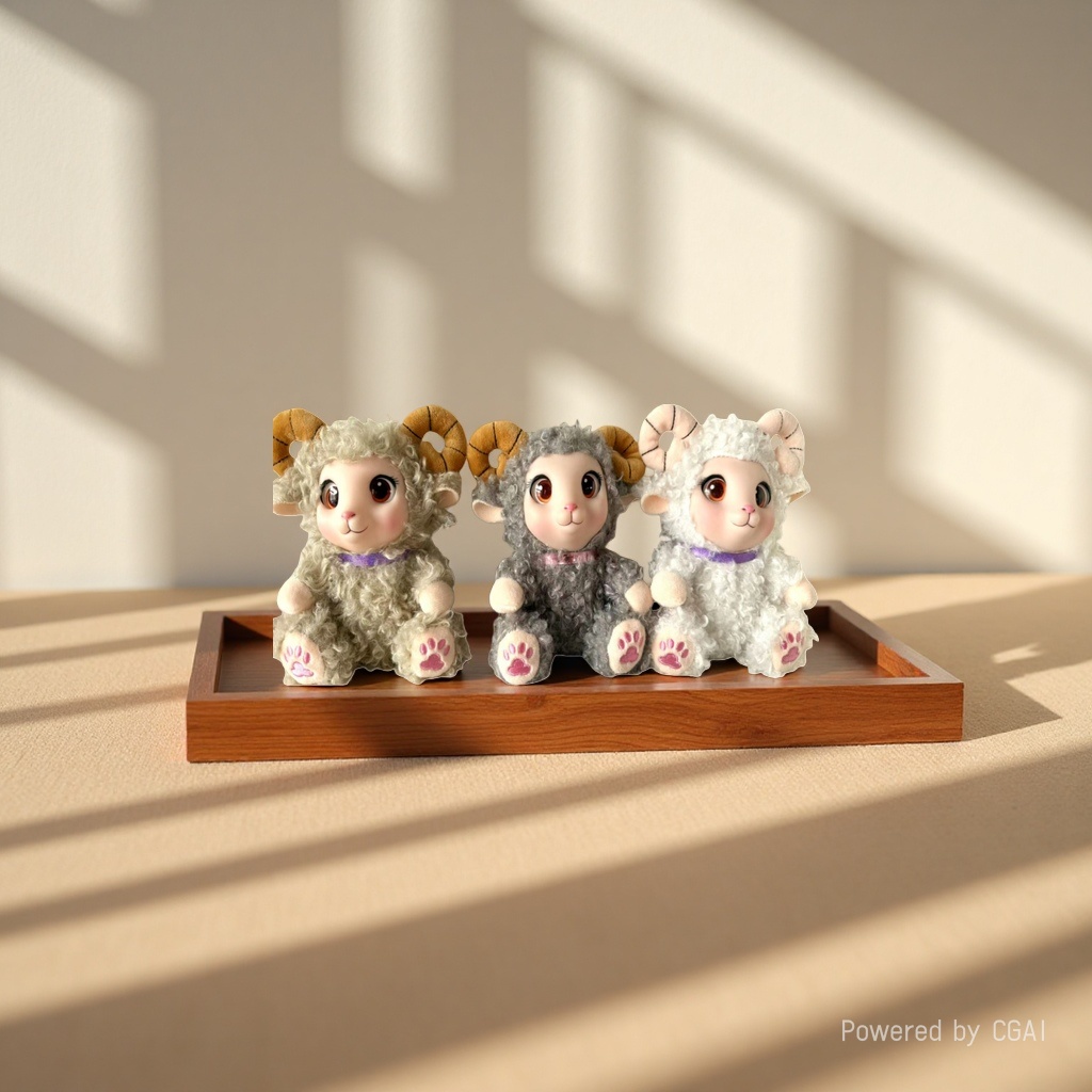 Little sheep dolls, plush toys, bells, little sheep dolls, children's sheep balls, soothing dolls, cross-border Specification image