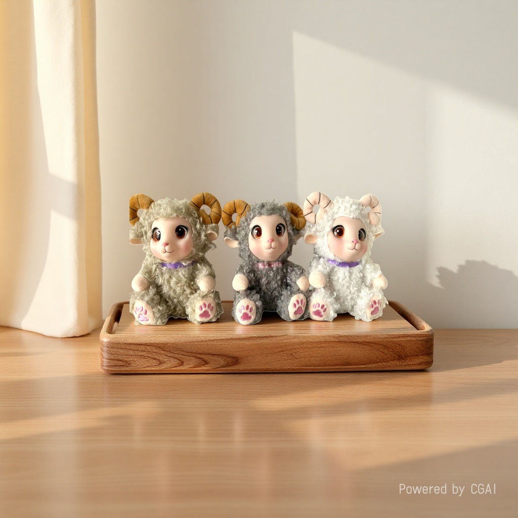 Little sheep dolls, plush toys, bells, little sheep dolls, children's sheep balls, soothing dolls, cross-border Application Scenario
