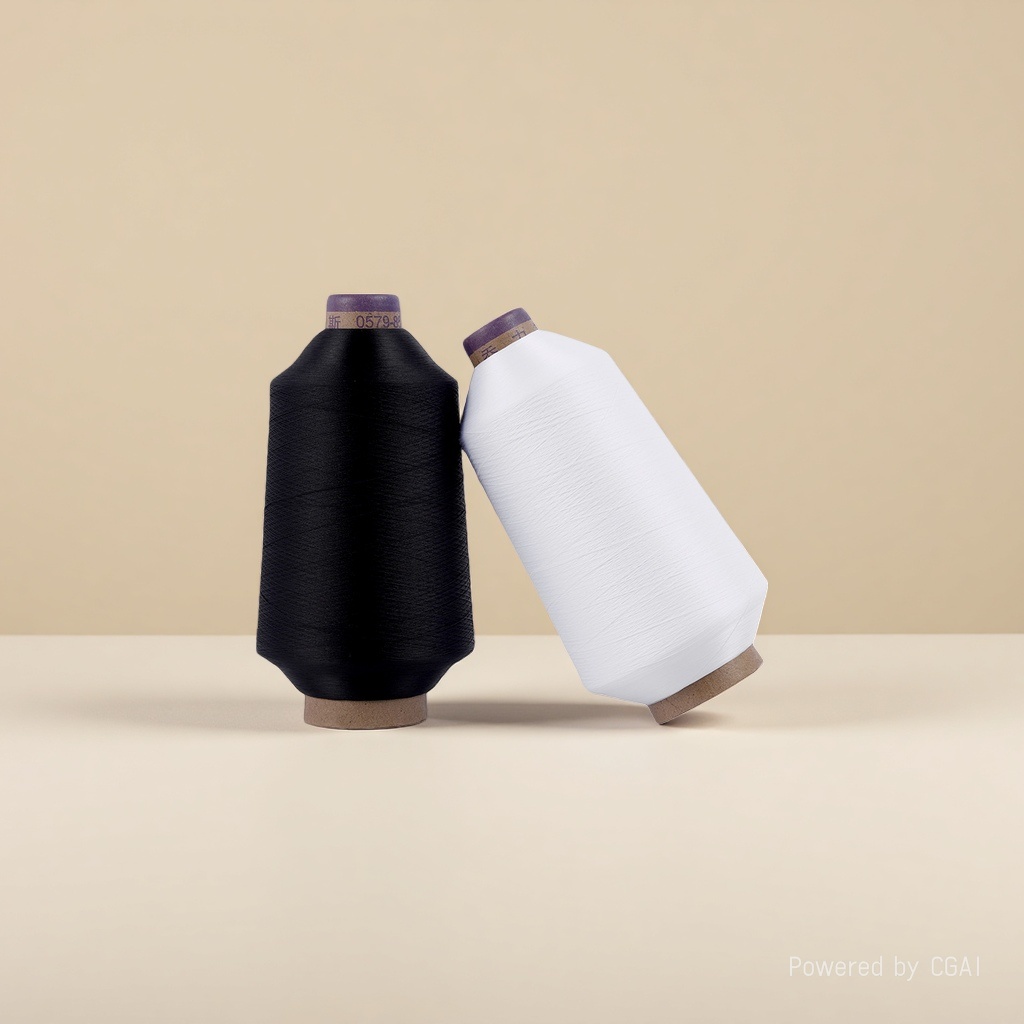 Negro y blanco elástico máquina de coser hilo de alta elasticidad Application Scenario