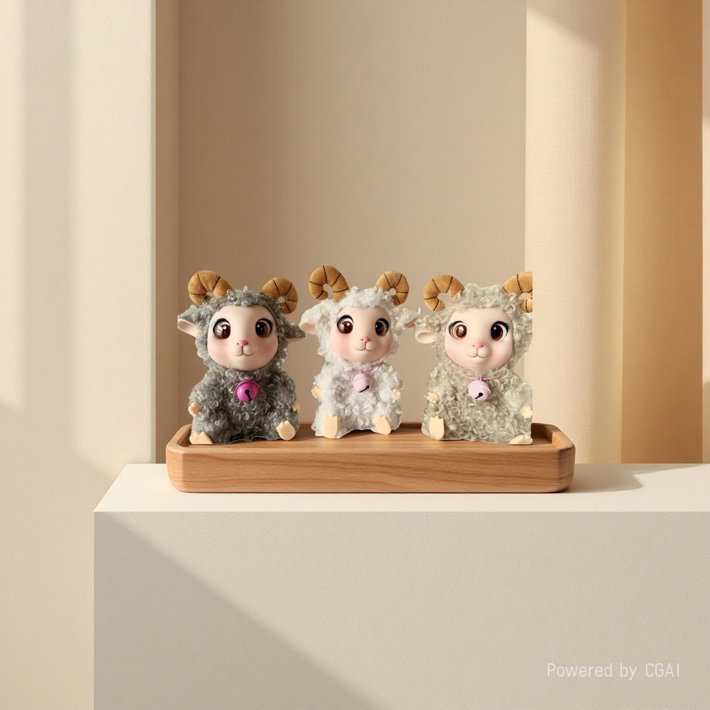 Cute gummy little sheep pendant, plush toy doll, leather face little sheep bag, hanging decoration, keychain doll