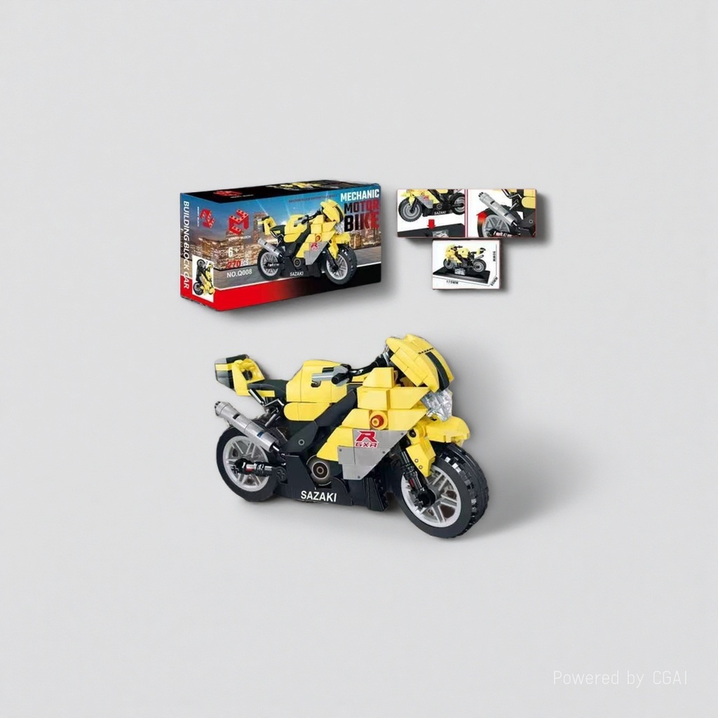 Yellow mechanical motorcycle, electric bike, two-wheeled motorcycle, starting motorcycle, two-wheeled motorcycle details Picture