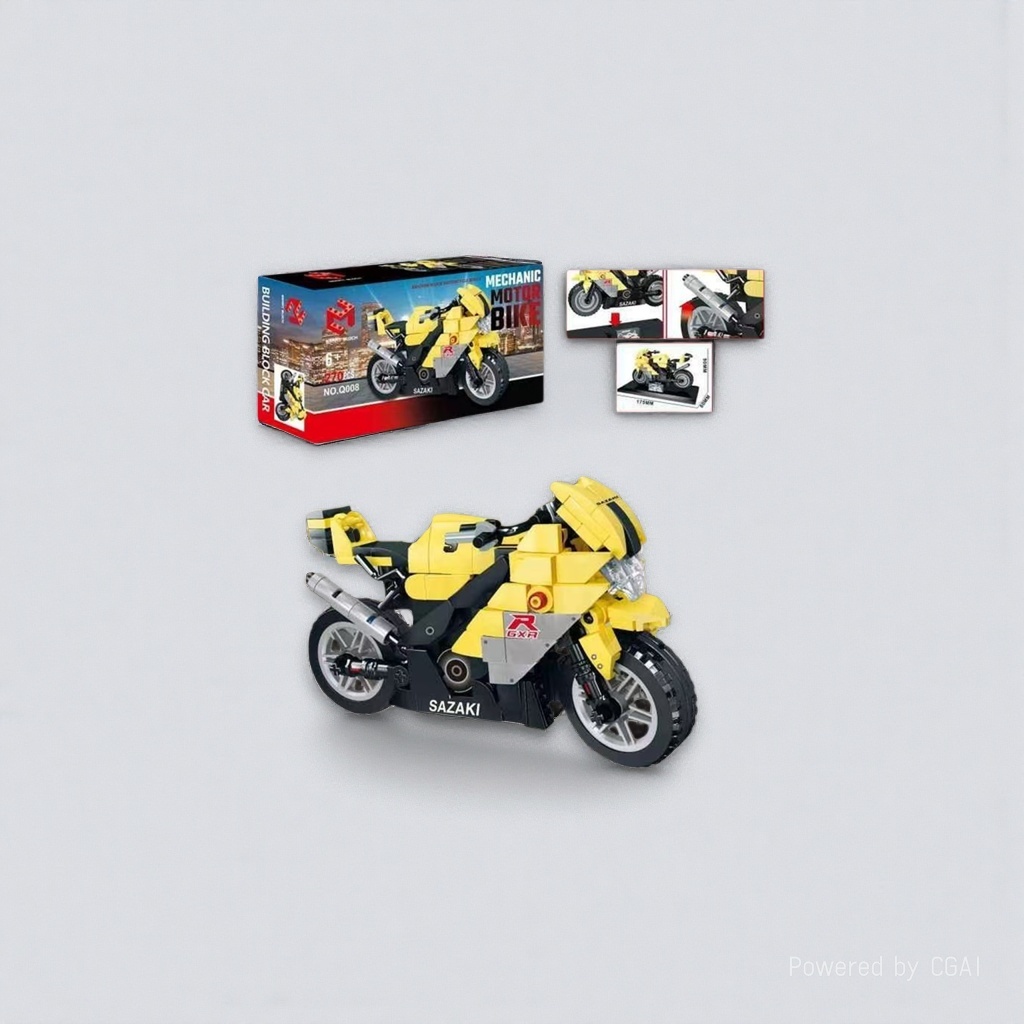 Yellow mechanical motorcycle, electric bike, two-wheeled motorcycle, starting motorcycle, two-wheeled motorcycle Specification image