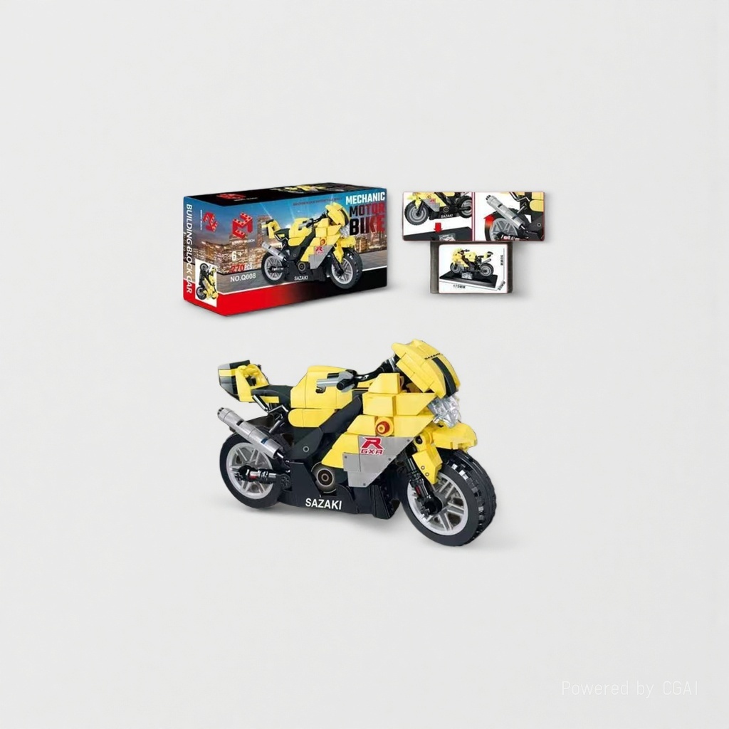 Yellow mechanical motorcycle, electric bike, two-wheeled motorcycle, starting motorcycle, two-wheeled motorcycle Application Scenario