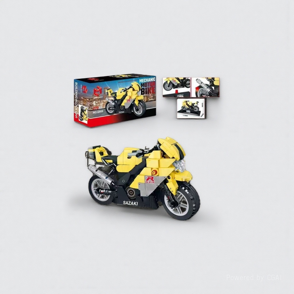 Yellow mechanical motorcycle, electric bike, two-wheeled motorcycle, starting motorcycle, two-wheeled motorcycle Item Picture