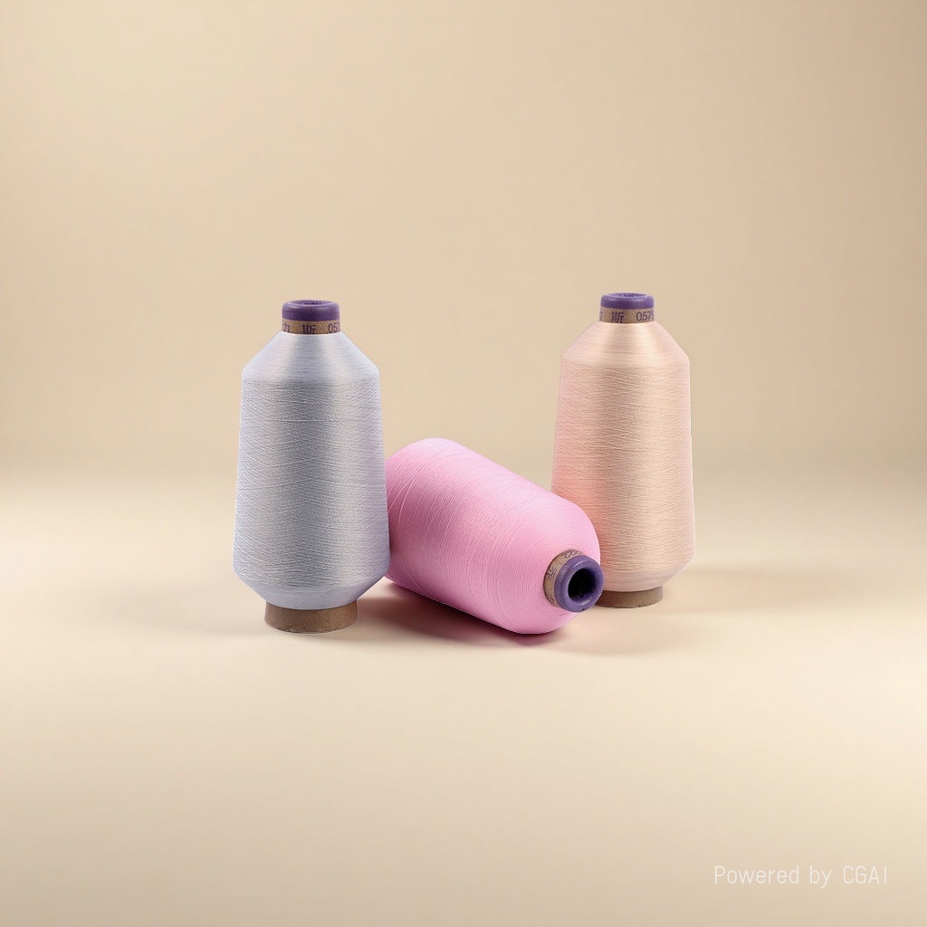 Customized dyed high-elastic filament yarn nylon elastic overlock edge line details Picture