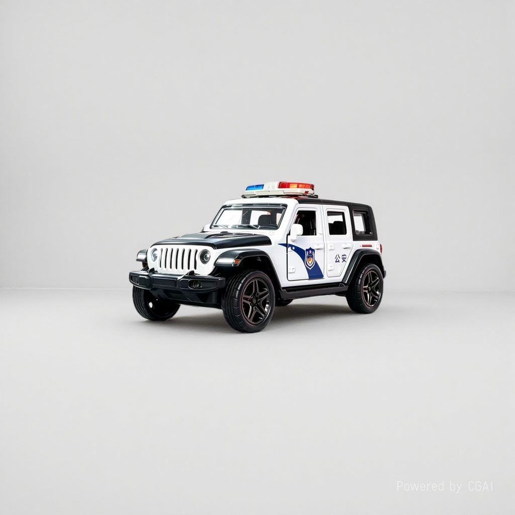 Jeep Wrangler police car alloy model toy racing car acrylic car model motorcycle model details Picture
