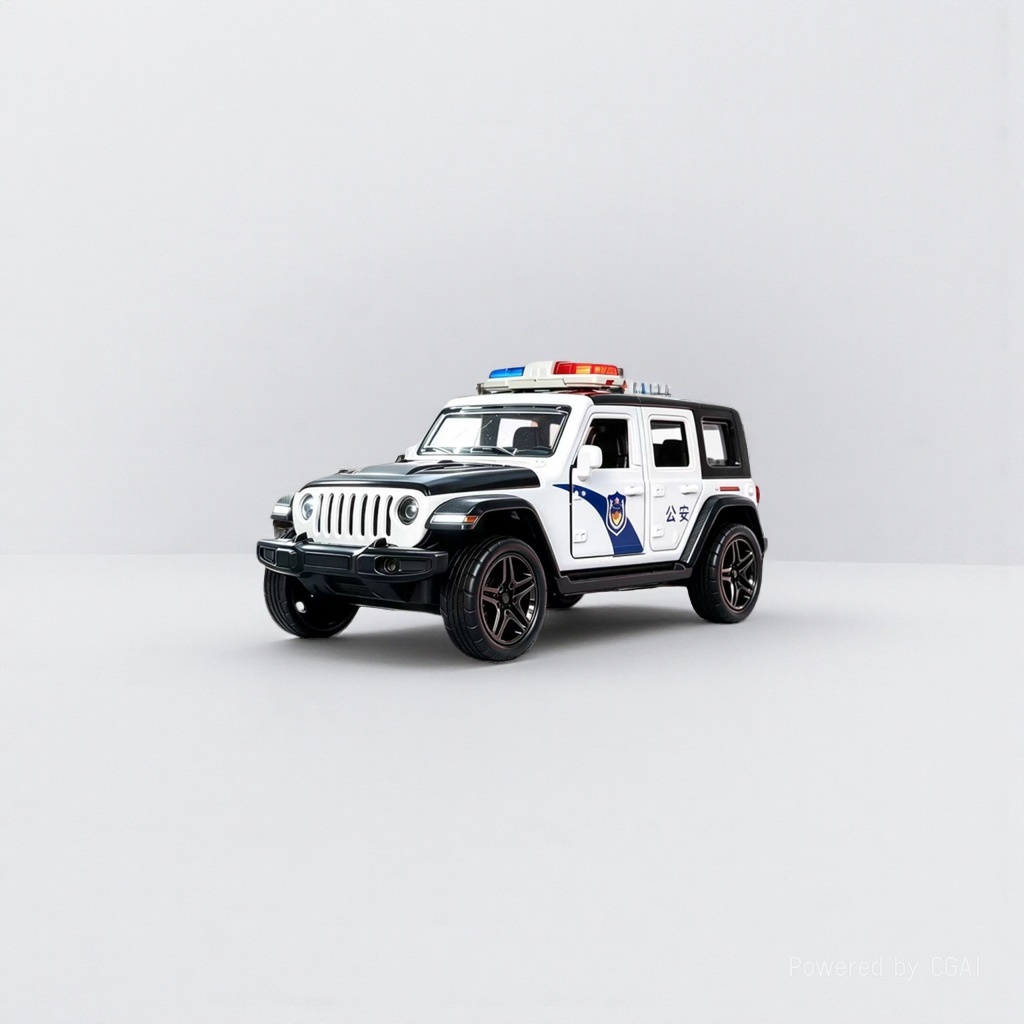 Jeep Wrangler police car alloy model toy racing car acrylic car model motorcycle model Item Picture