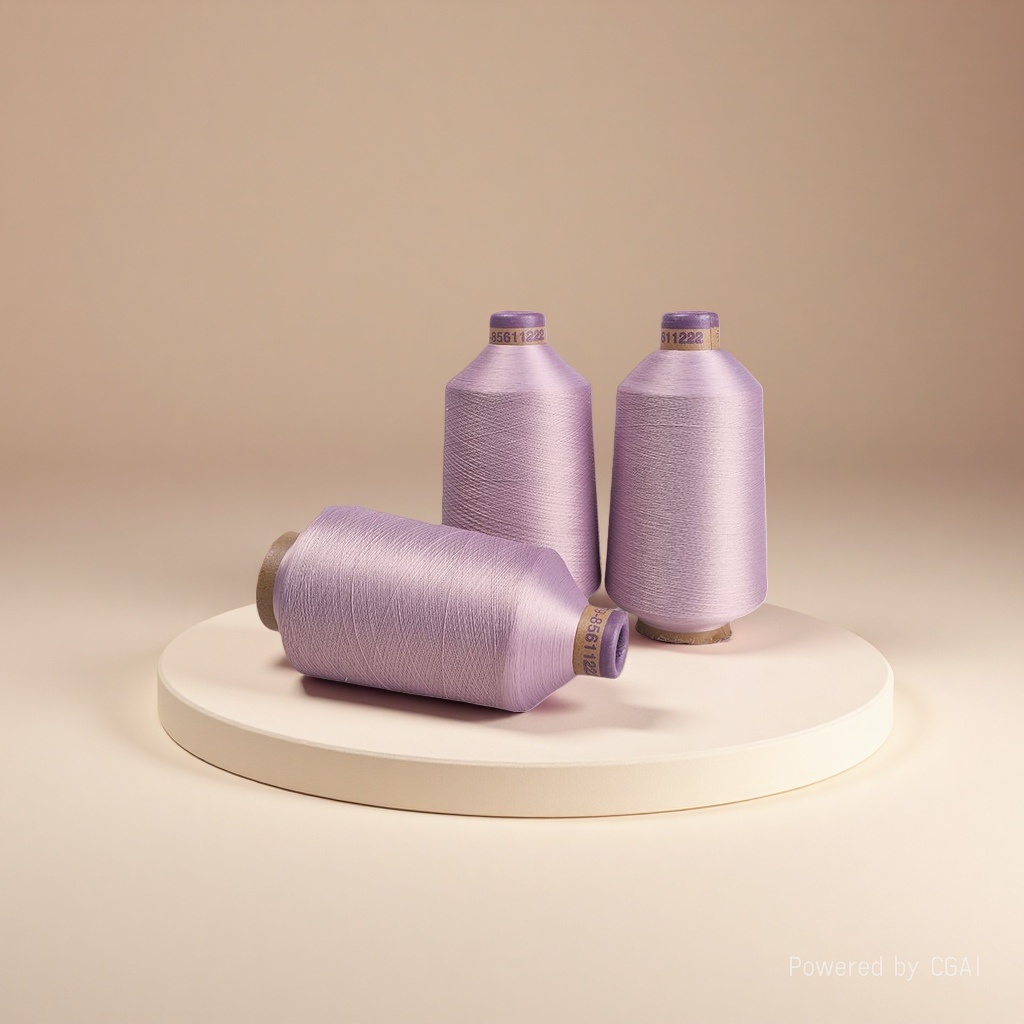 Special dyeing and overlock thread, high-elasticity silk thread, textile sewing thread Item Picture