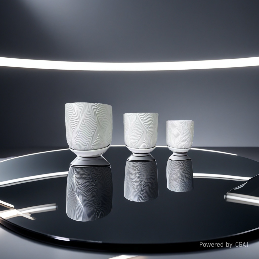 White wavy plastic hydroponic flower pot container, ceramic flower pot inner box details Picture