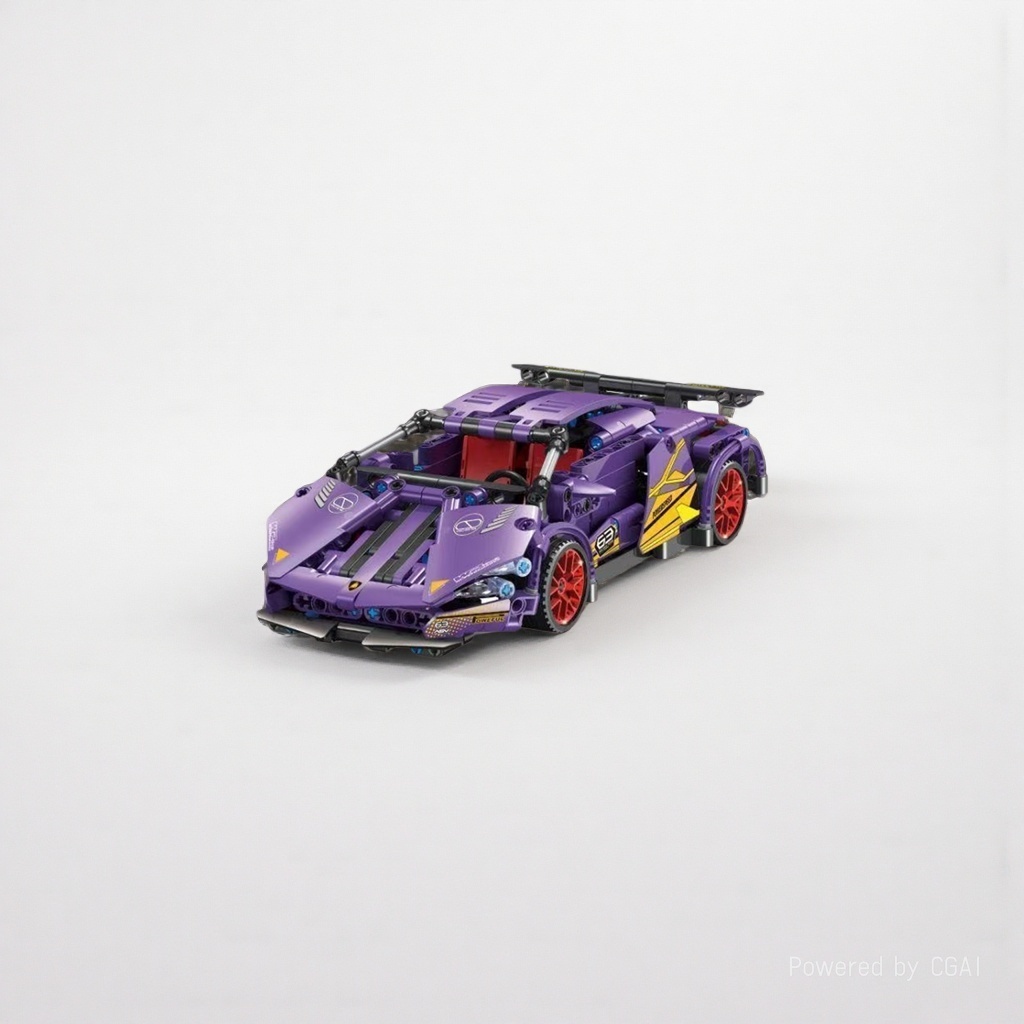 The Lego purple racing building block set is compatible with LEGO Gundam racing models Application Scenario