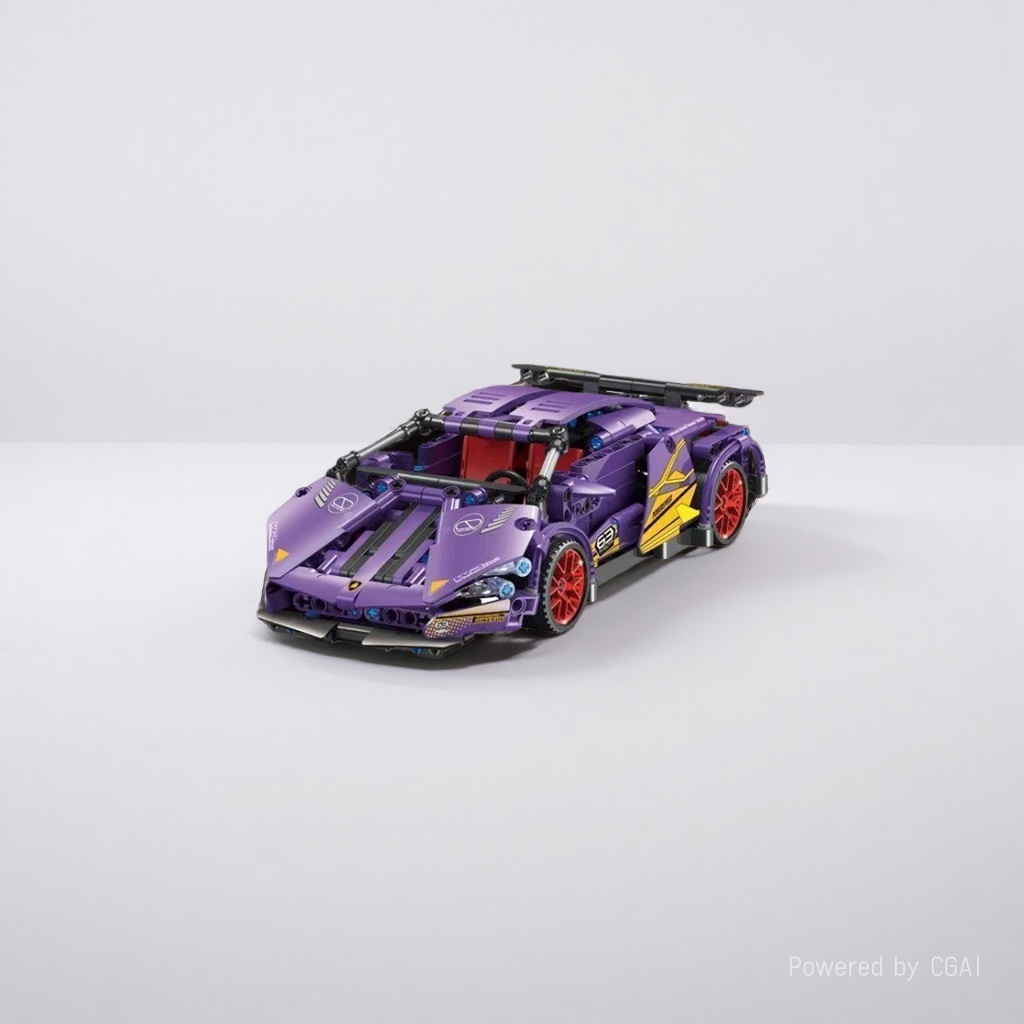 The Lego purple racing building block set is compatible with LEGO Gundam racing models Specification image