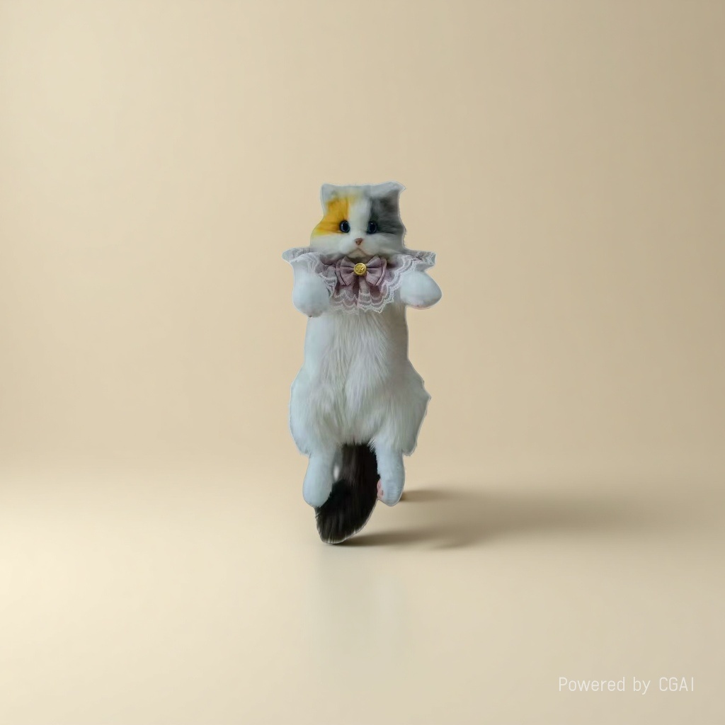 Cute simulation plush cat backpack doll, cat figurine, plush soothing doll, birthday toy gift for girls details Picture