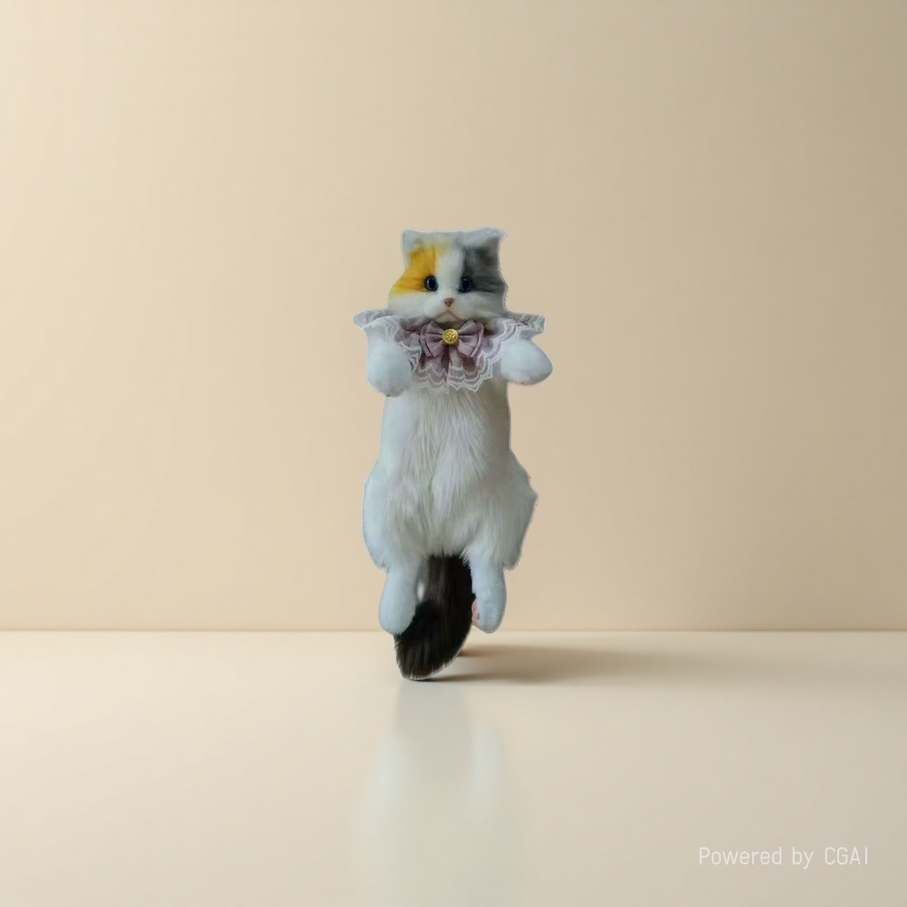Cute simulation plush cat backpack doll, cat figurine, plush soothing doll, birthday toy gift for girls Specification image