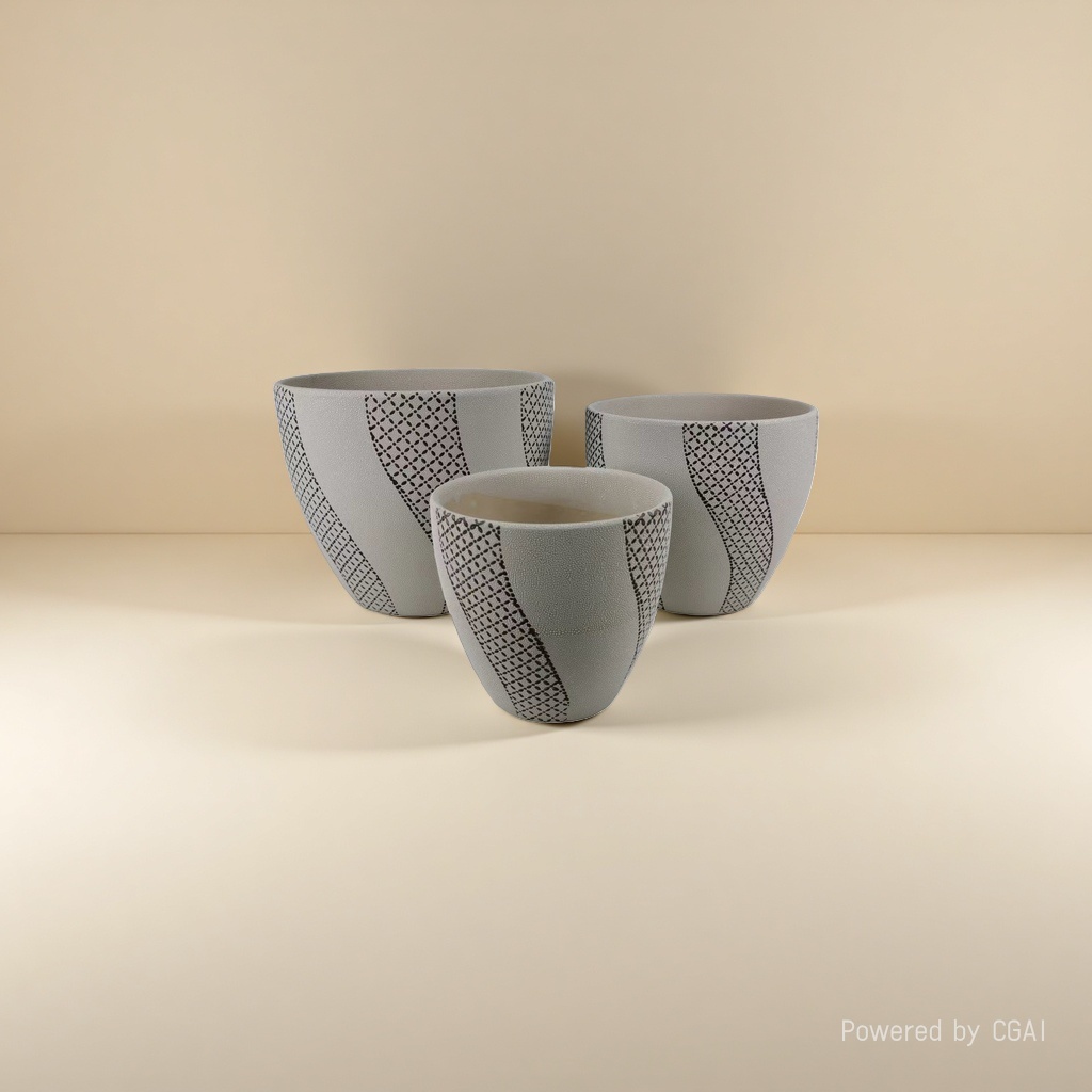 Decorative plastic ceramic hydroponic flower pot container with inner box Specification image
