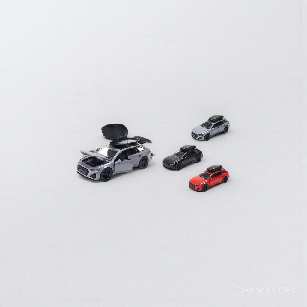 Chenrun Audi RS6 five-door alloy car model 1:36, openable hood, trunk, gray, black, red Lego-compatible set Item Picture
