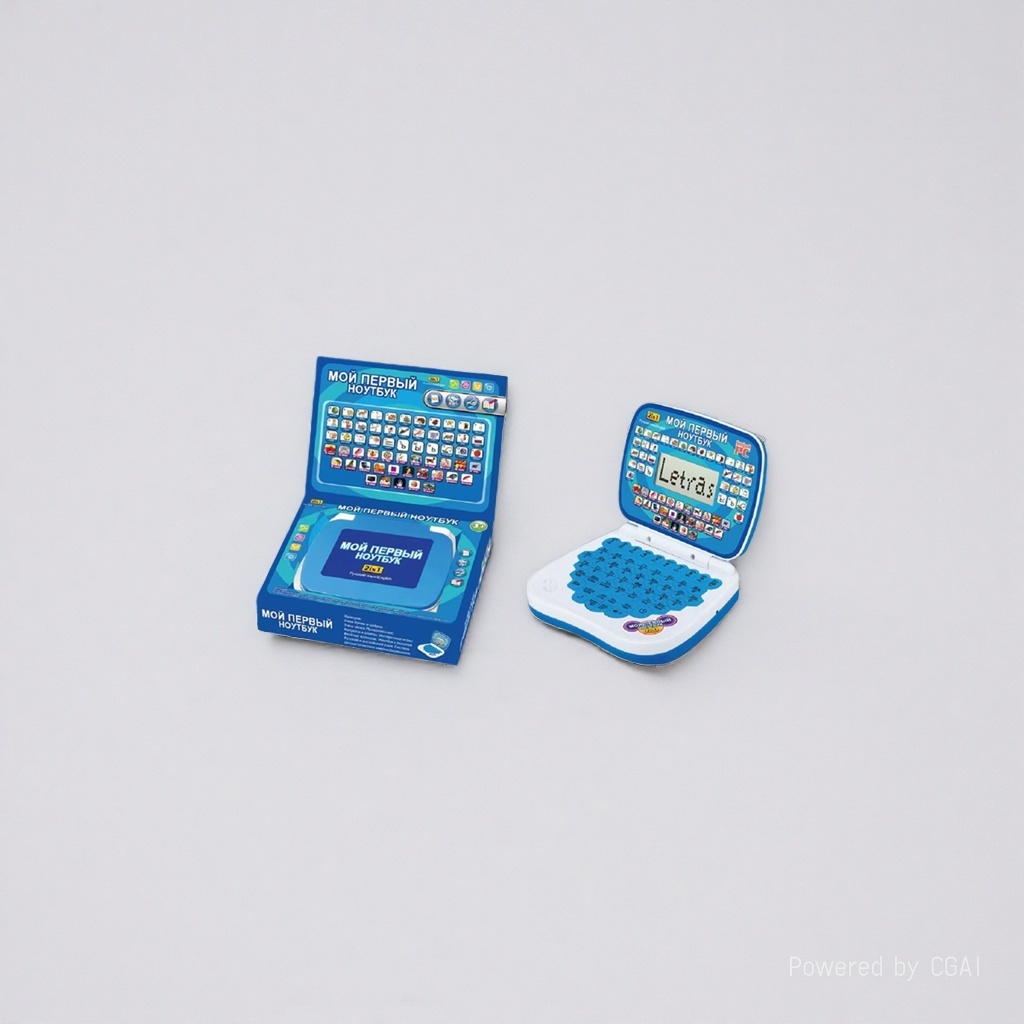 Yisirui AI Early Education Learning Machine, in the shape of a notebook computer, is a children's word reading machine with a card-inserting smart educational toy details Picture