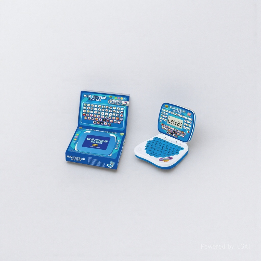 Yisirui AI Early Education Learning Machine, in the shape of a notebook computer, is a children's word reading machine with a card-inserting smart educational toy Item Picture