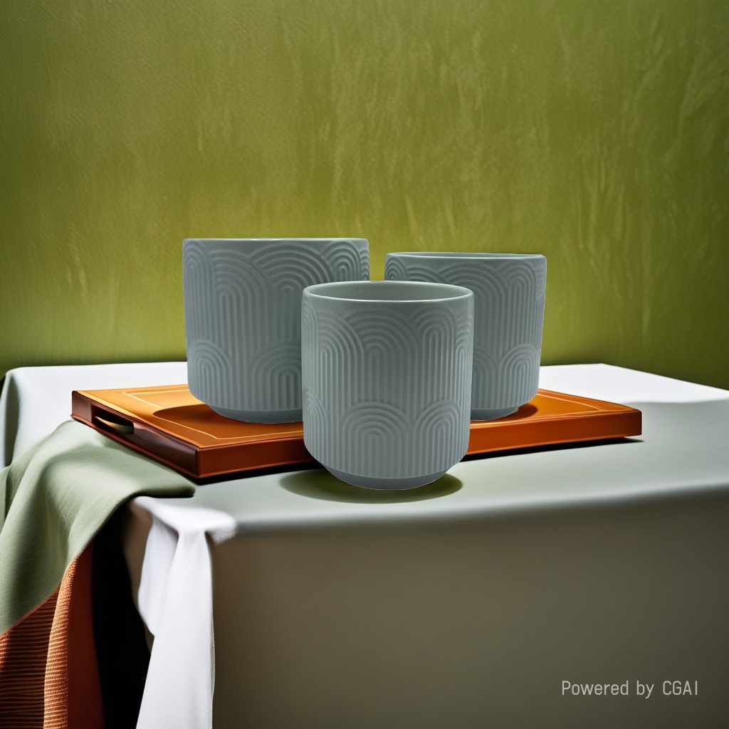 Celadon patterned plastic hydroponic flowerpot, ceramic flowerpot inner box