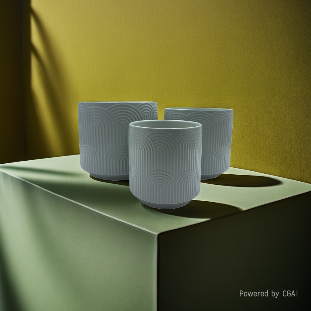 Celadon patterned plastic hydroponic flowerpot, ceramic flowerpot inner box details Picture