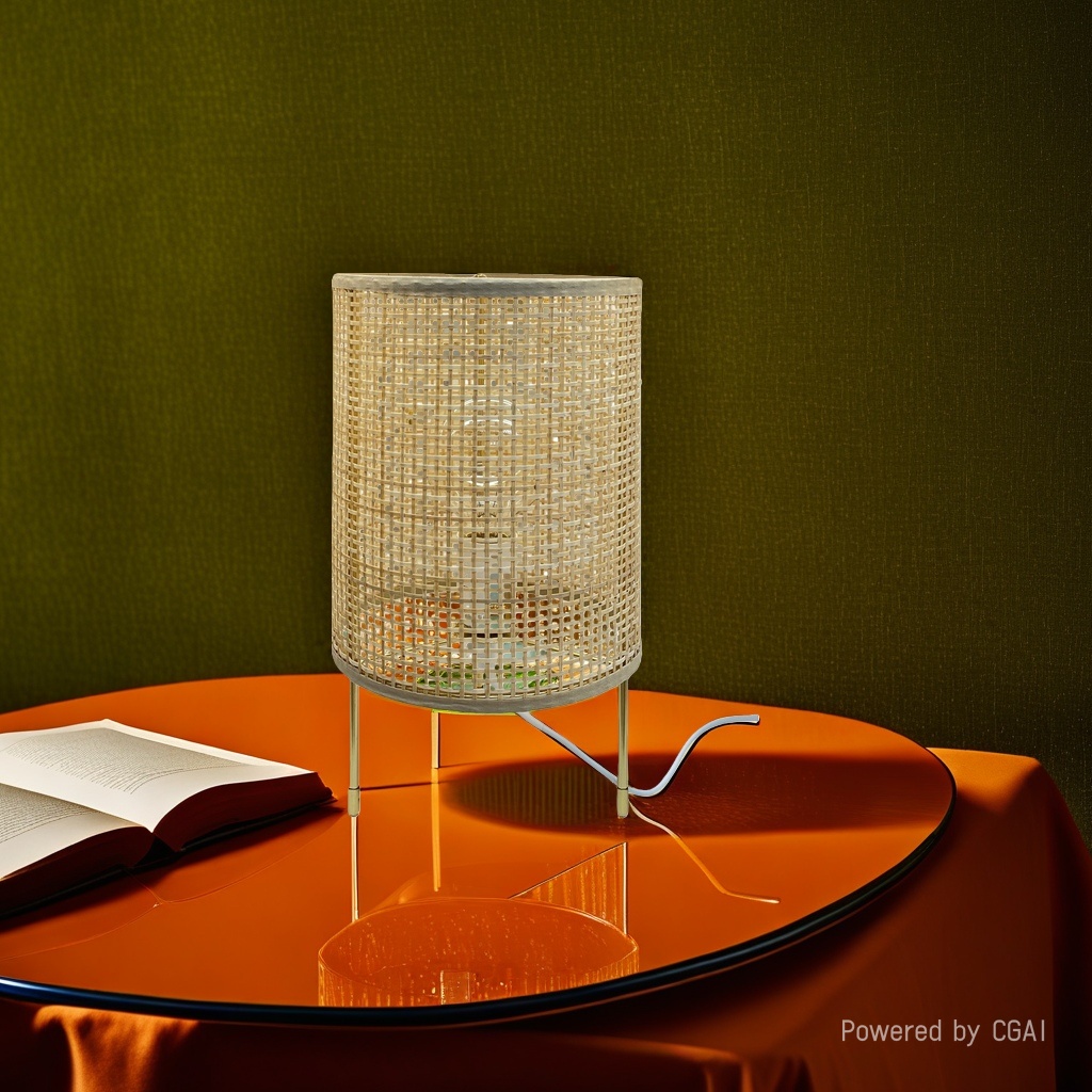 Pantalla tejida lámpara de mesa pendulo plástico pantalla creativa