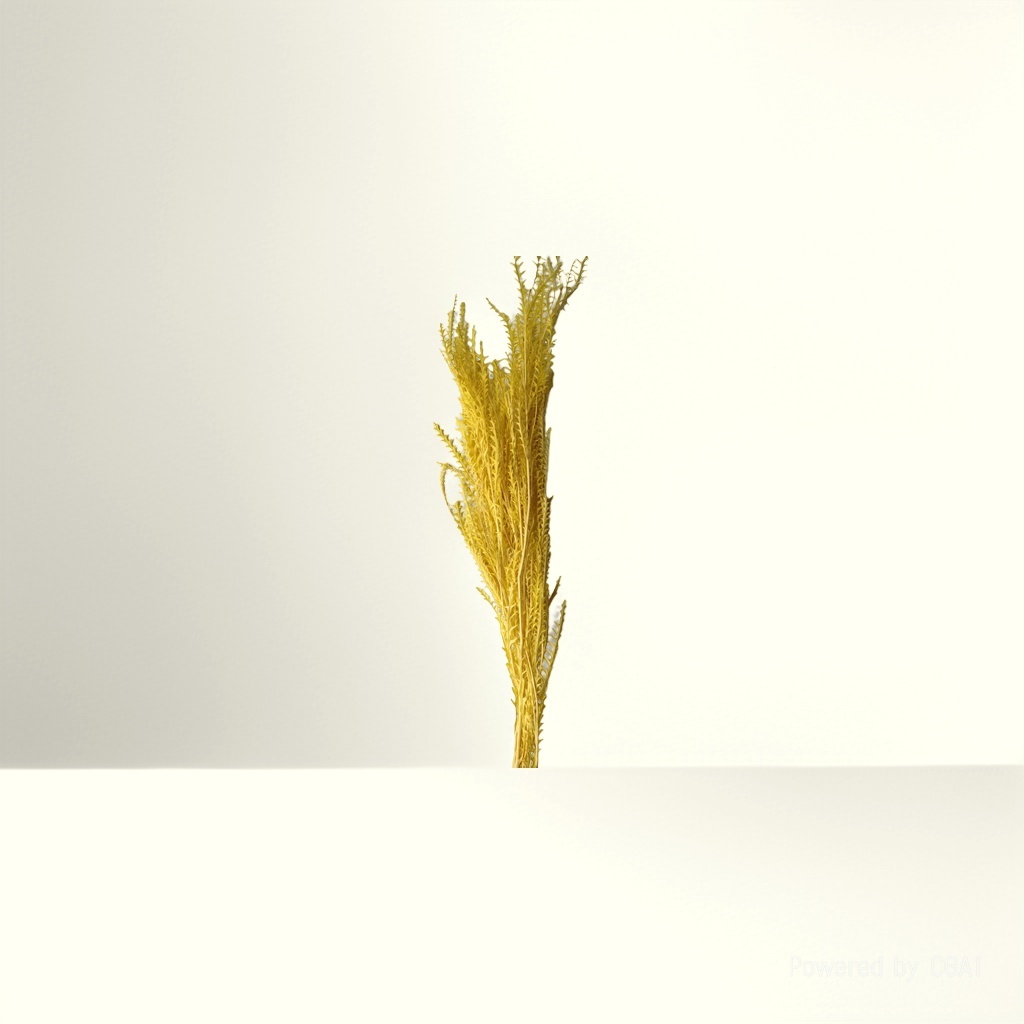 Yellow dried flower plant ornaments, artificial plastic resin oil drip flower decorative package details Picture