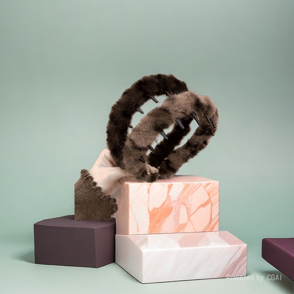 The plush pearl children's headband base is sweet and cute. The headband is suitable for various styles Specification image