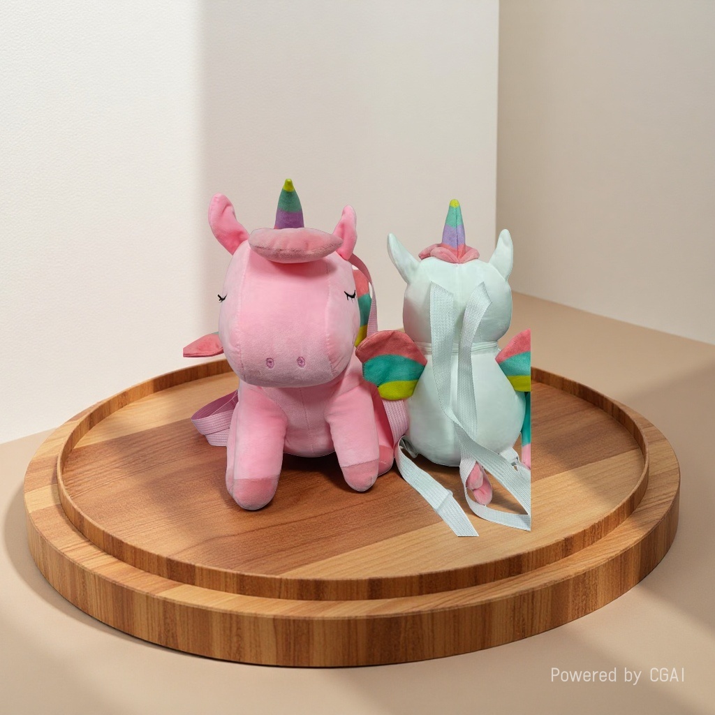 Cute unicorn doll, rainbow horse plush backpack, plush toy, birthday gift for girls Specification image