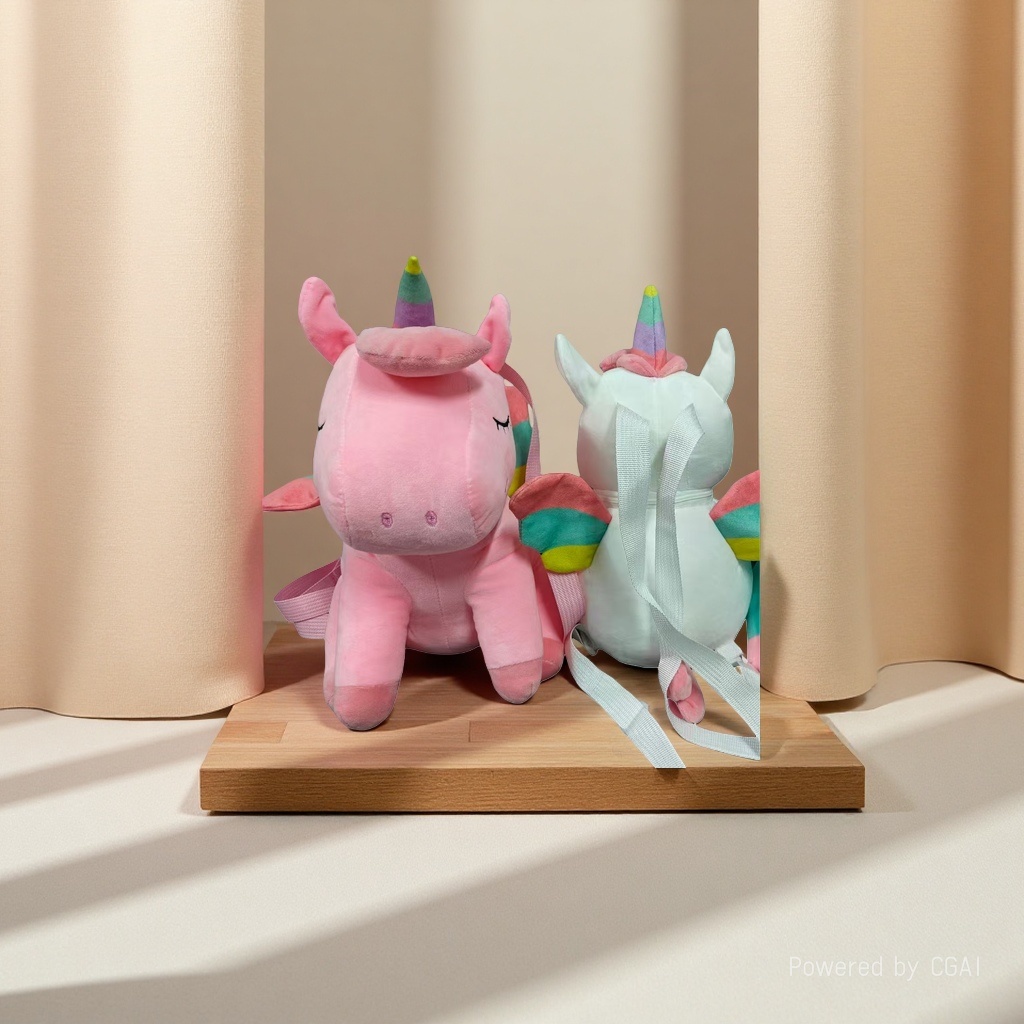 Cute unicorn doll, rainbow horse plush backpack, plush toy, birthday gift for girls