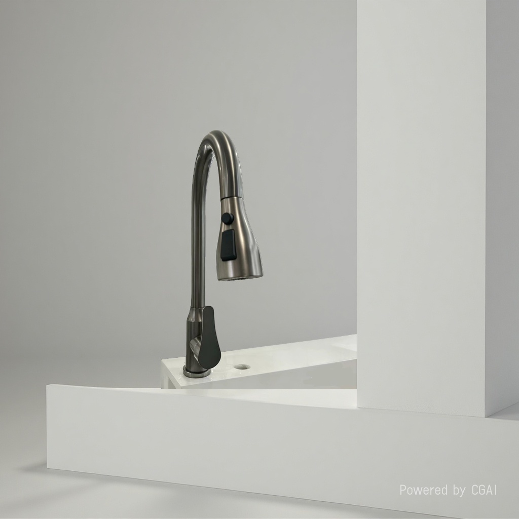 Universal sliding kitchen faucet steel sink, cold and hot dual-purpose splash-proof faucet gun dust Specification image