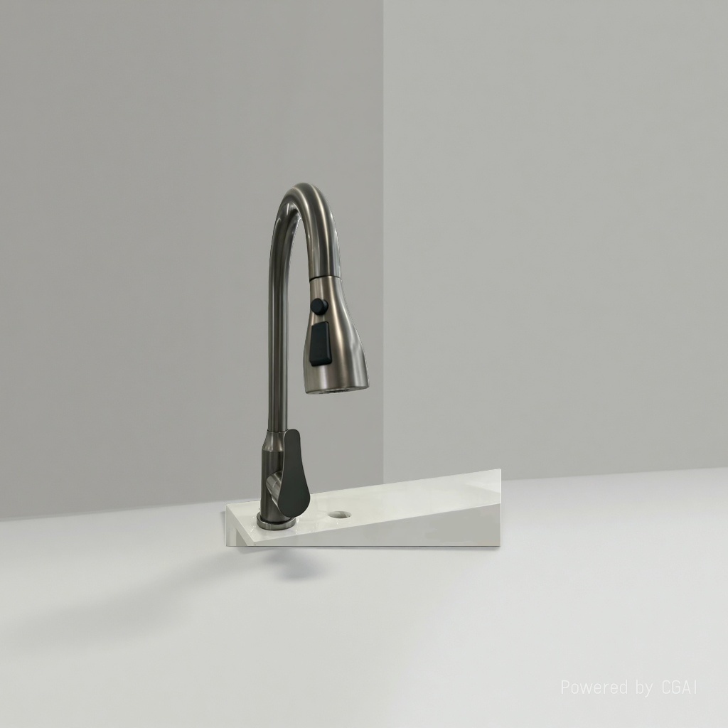 Universal sliding kitchen faucet steel sink, cold and hot dual-purpose splash-proof faucet gun dust