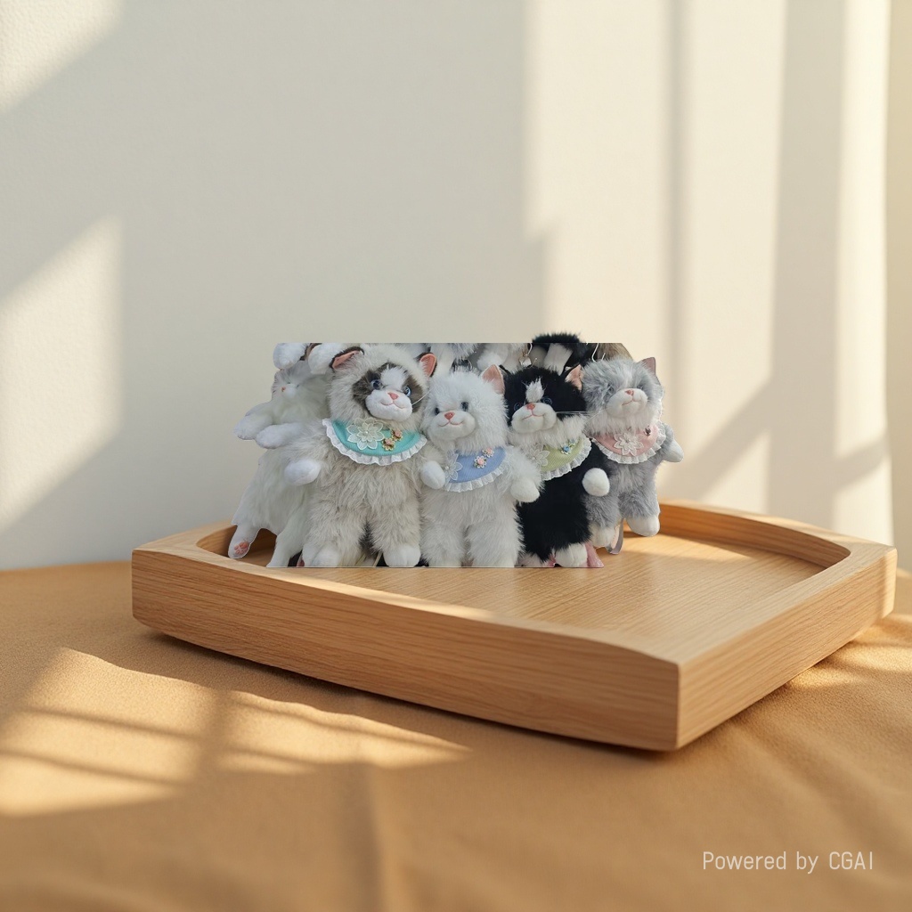 New faux cat doll, meow cat doll, cat figurine, backpack, soothing plush toy, birthday gift for girls details Picture