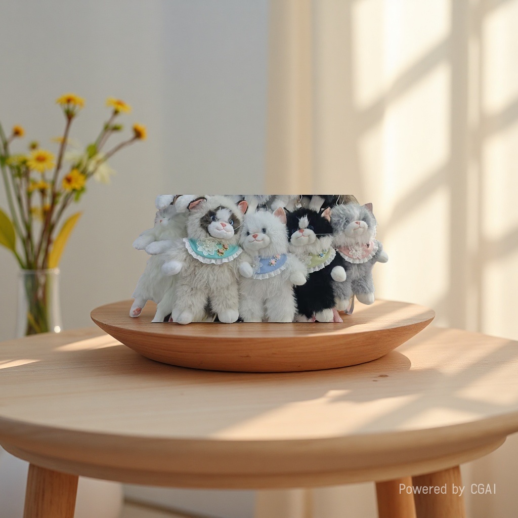 New faux cat doll, meow cat doll, cat figurine, backpack, soothing plush toy, birthday gift for girls Specification image