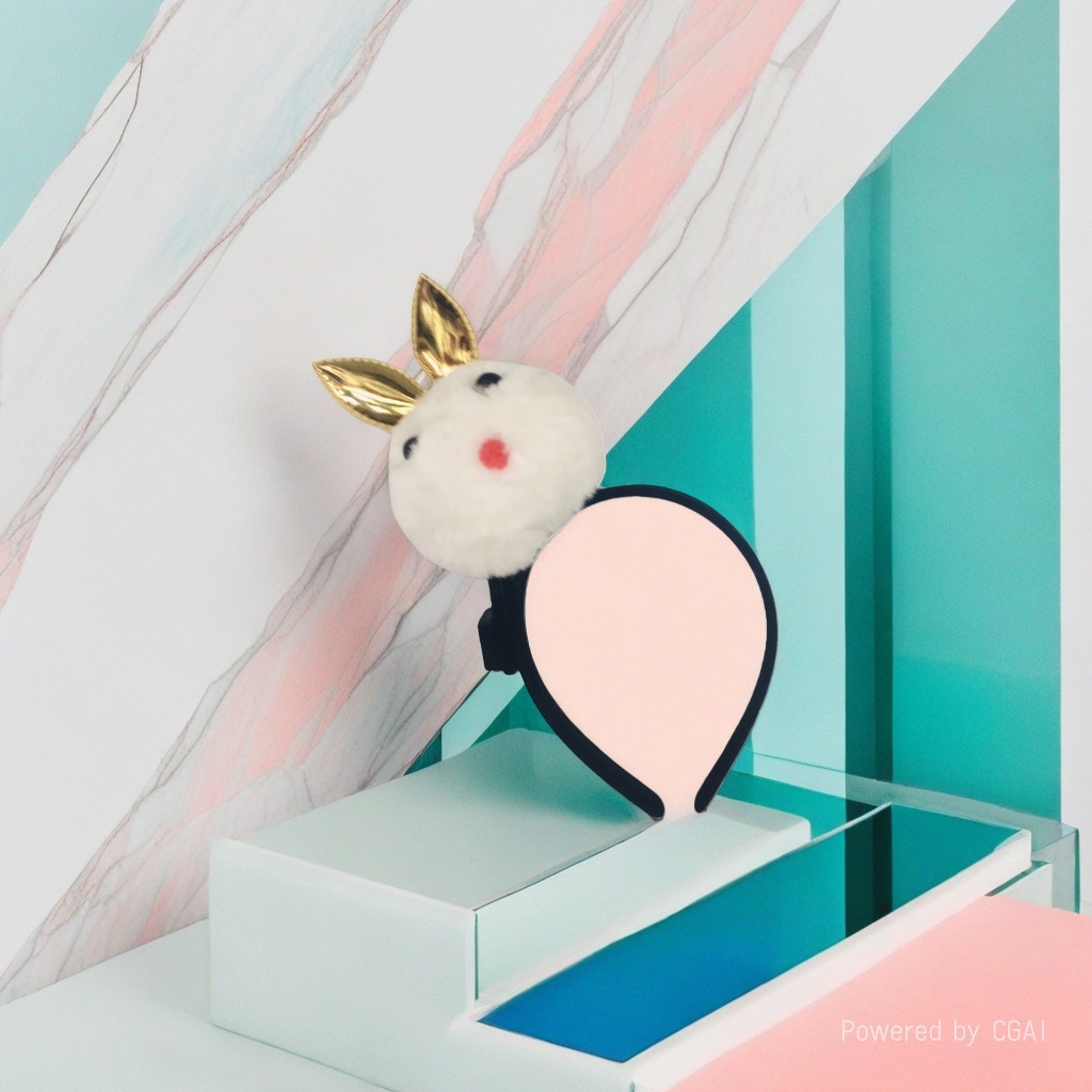 Cute rabbit-shaped pearl children's headband base, 180g
