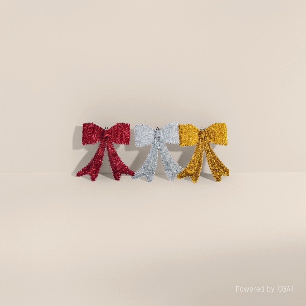 Christmas decorations, bows, Christmas pendants, and Christmas scene arrangements Specification image
