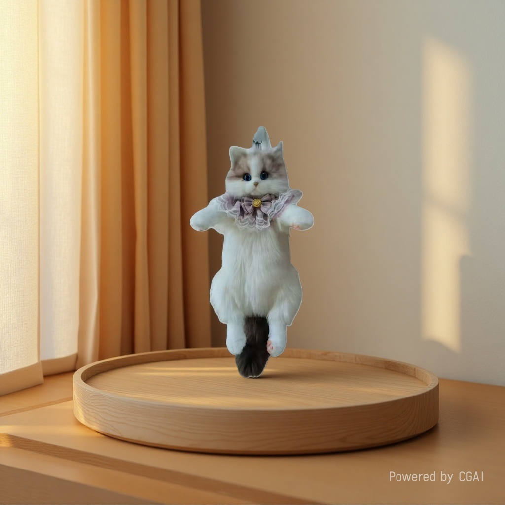 Realistic and cute, it can call cats, plush toys, backpacks, cat dolls, adorable pet dolls, stuffed dolls, and children to sleep with details Picture