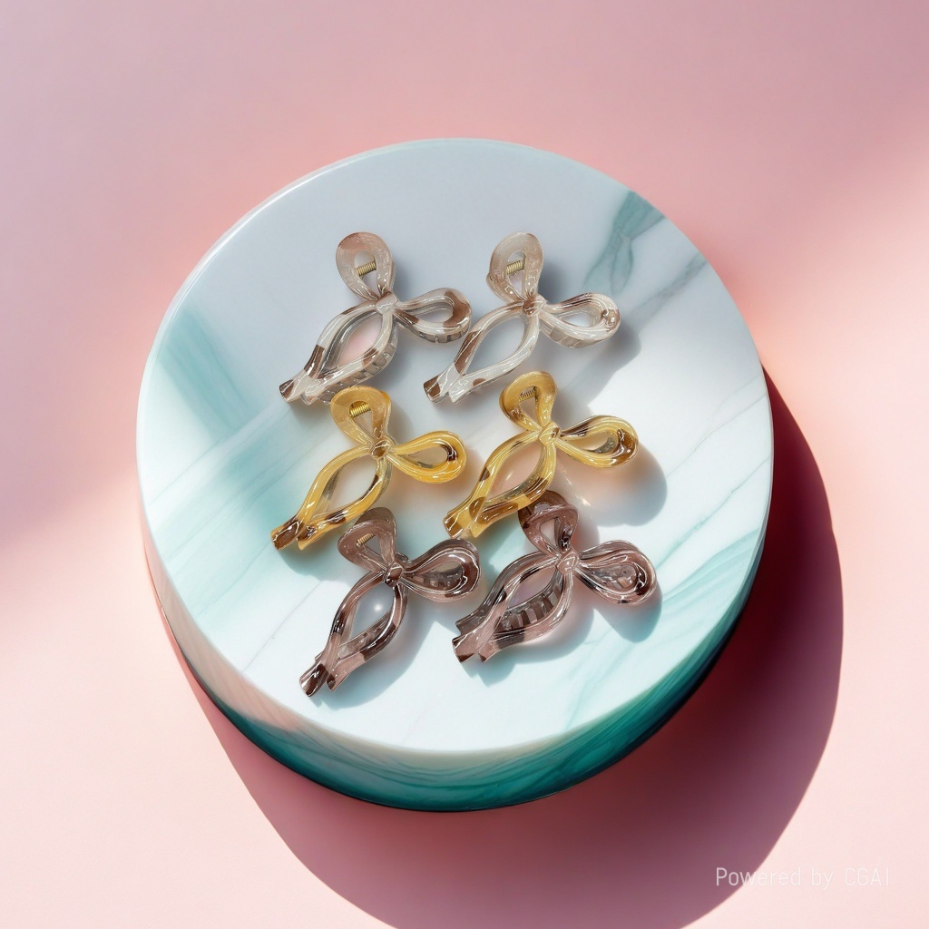 Acetic acid bow shark clip, hairpin, fashionable hair clip, 180g Specification image