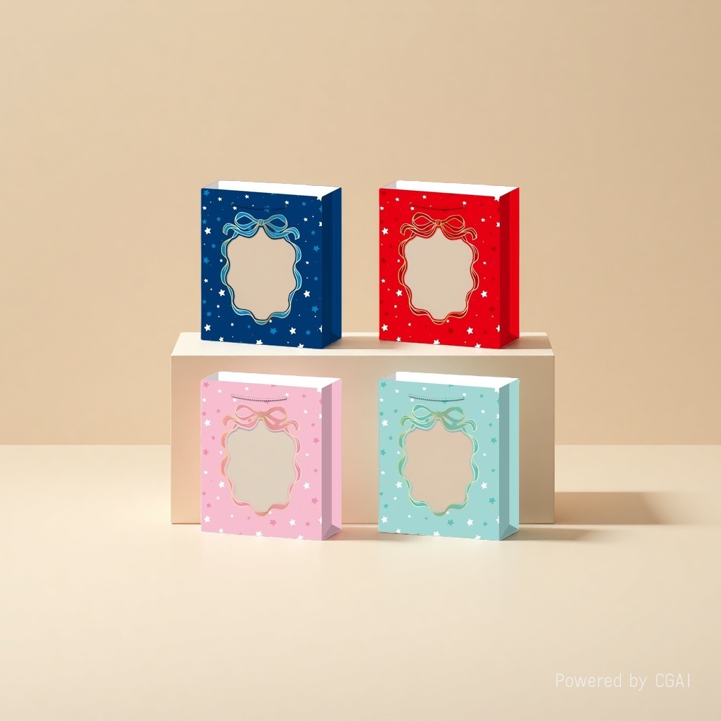 Eco-friendly colored gift bags, EVA sealed shopping bags, gift bags details Picture