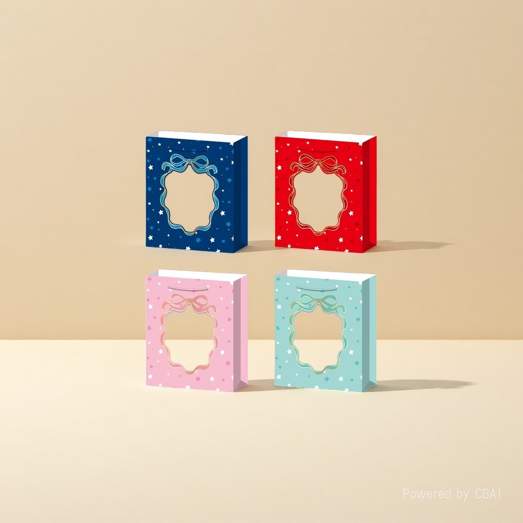 Eco-friendly colored gift bags, EVA sealed shopping bags, gift bags Specification image